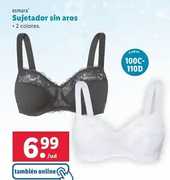 Lidl Sujetador sin aros esmara oferta
