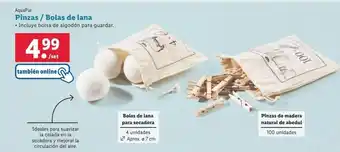 Lidl Pinzas para ropa aquapur oferta