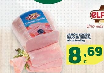 HiperDino Jamón cocido bajo en grasa elpozo oferta