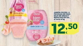 HiperDino Jamón cocido bajo en grasa elpozo oferta