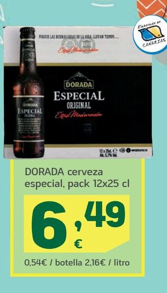 HiperDino Cerveza dorada oferta