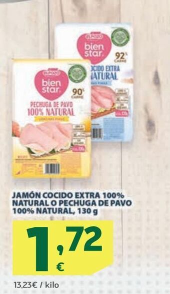 HiperDino Jamón cocido extra elpozo oferta