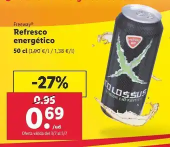 Lidl Bebida energética freeway oferta