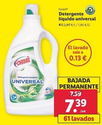Lidl Detergente líquido formil oferta