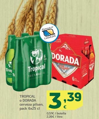 HiperDino Cerveza tropical oferta