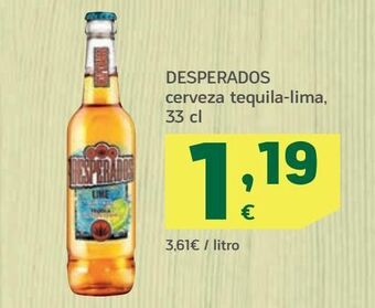 HiperDino Cerveza con tequila desperados oferta