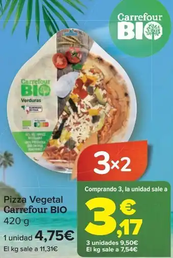 Carrefour Pizza vegetal carrefour bio oferta