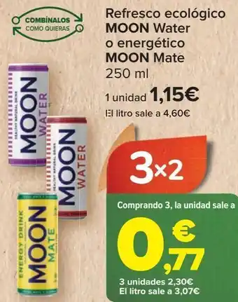 Carrefour Refresco ecológico moon water o energético moon mate oferta