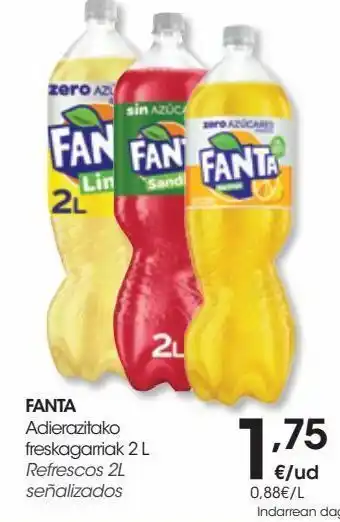 Eroski Fanta refresco sin azúcar sandía 2l oferta