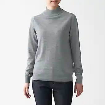 Muji Non-itchy jersey stitch high neck jumper oferta