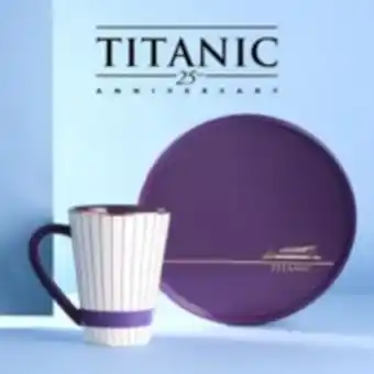 Taza de té y platillo titanic, 25.º aniversario, disney store
