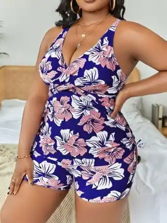 Shein bañador bikini con estampado tropical
