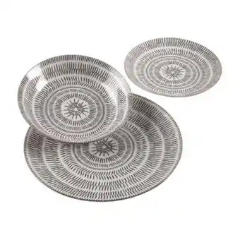 Casa Viva Vajilla de 18 piezas porcelana gris saik oferta