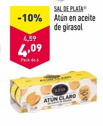 ALDI SAL DE PLATA Atún en aceite de girasol oferta