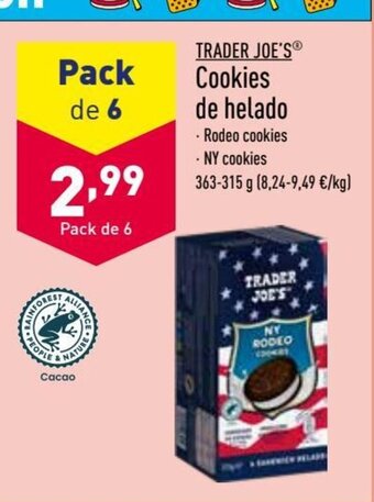 ALDI TRADER JOE'S® Cookies de helado oferta