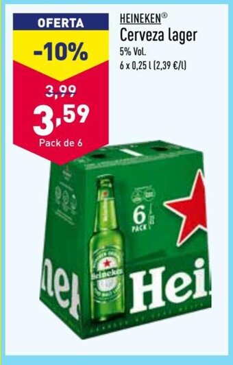 ALDI HEINEKENⓇ Cerveza lager oferta