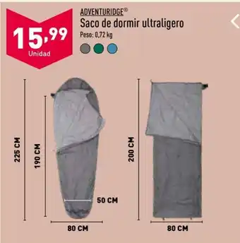 ALDI ADVENTURIDGEⓇ Saco de dormir ultraligero oferta