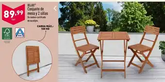 ALDI BELAVIⓇ Conjunto de mesa y 2 sillas oferta