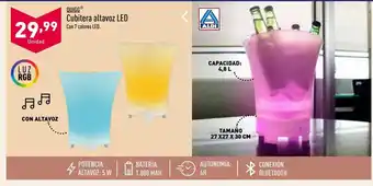 ALDI QUIGGⓇ Cubitera altavoz LED oferta