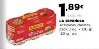 Supermercados Lupa La Española Aceitunas Clásicas pack 3 ud x 120gr oferta