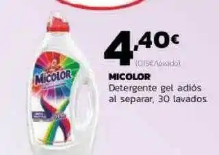 Supermercados Lupa Micolor Detergente Gel Adiós Al Separar, 30 lavados oferta