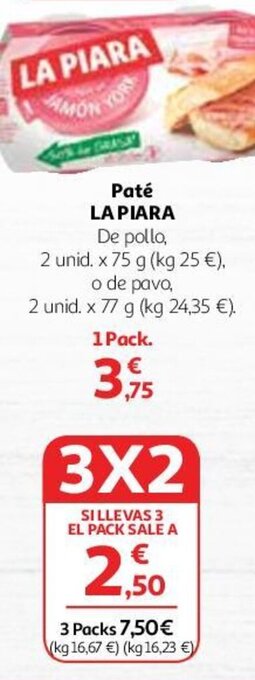 Alcampo Paté LA PIARA oferta