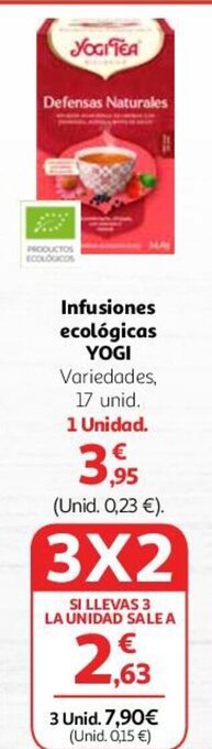 Alcampo Infusiones ecológicas YOGI oferta