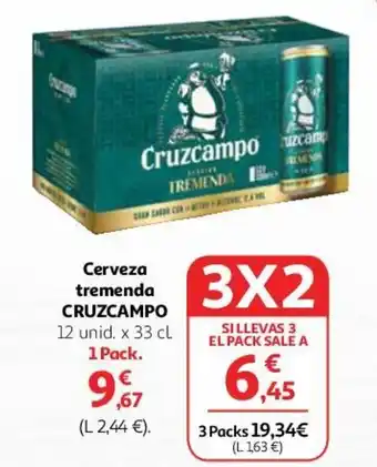 Alcampo Cerveza tremenda CRUZCAMPO oferta