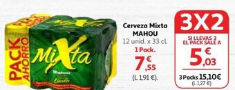 Alcampo Cerveza Mixta MAHOU oferta
