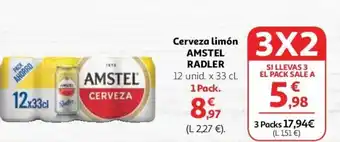 Alcampo Cerveza limón AMSTEL RADLER oferta