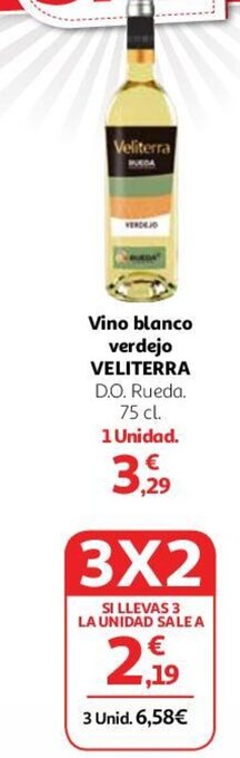 Alcampo Vino blanco verdejo VELITERRA oferta