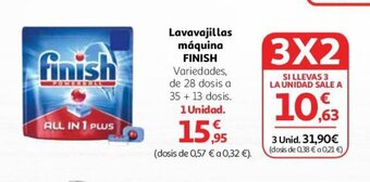Alcampo Lavavajillas máquina FINISH oferta