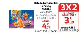 Alcampo Helado Fantasmikos o Pirulo NESTLÉ oferta