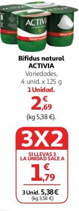 Alcampo Bífidus natural ACTIVIA oferta