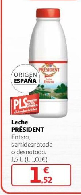 Alcampo Leche PRÉSIDENT oferta