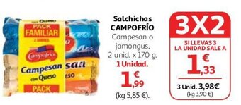 Alcampo Salchichas CAMPOFRÍO oferta
