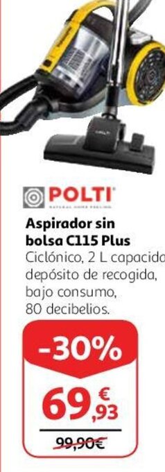 Alcampo POLTI Aspirador sin bolsa C115 Plus oferta