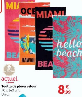 Alcampo Toalla de playa velour oferta