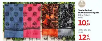 Alcampo Toalla foulard multiusos estampado oferta