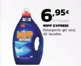 Supermercados Lupa Wipp Express Detergente Gel Azul 40 lavados oferta