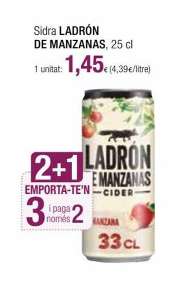 Condis Sidra LADRÓN DE MANZANAS, 25 cl oferta