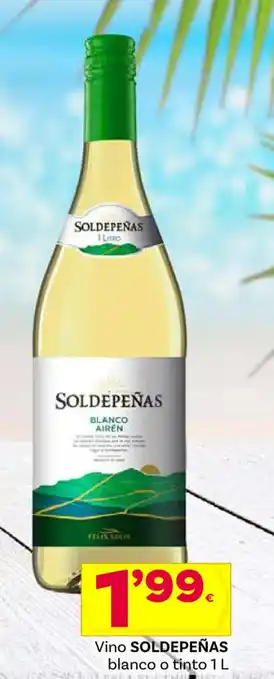 Supermercados Dani Vino SOLDEPEÑAS blanco o tinto 1 L oferta