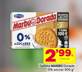 Supermercados Dani Galleta MARBÚ Dorada 0% azúcar 400 g* oferta