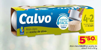 Supermercados Dani Atún claro CALVO en aceite de oliva P-4+2 x 52 g oferta