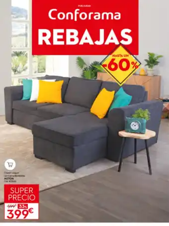 Conforama Chaise Longue con Cama Reversible ASTON Cát Ru148 oferta