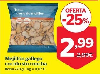 La Sirena Mejillones cocidos oferta