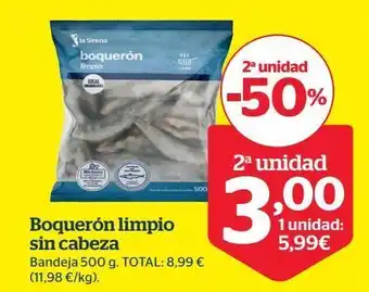 La Sirena Boquerones oferta