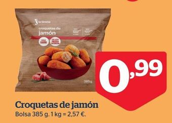 La Sirena Croquetas de jamón oferta