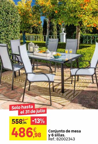 Leroy Merlin Conjunto de mesa y 6 sillas oferta