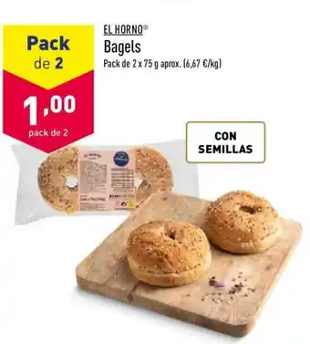 ALDI El Horno Bagels 2 x 75g oferta